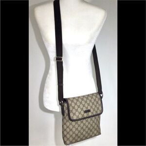 Gucci Brown Crossbody Bag vintage GG